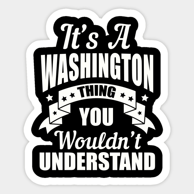 Washington Thing Sticker by moclan